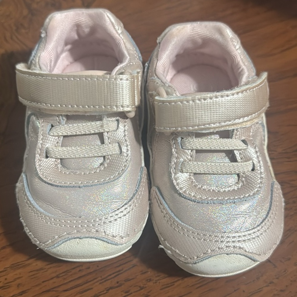 Stride Rite Metallic Cream Shoes